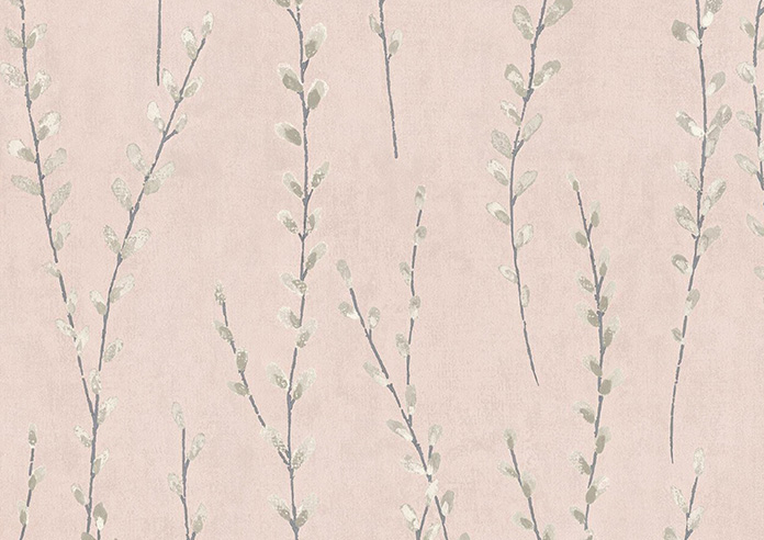 Willow Field, Pastel Pink - Roman Blind - Image 7